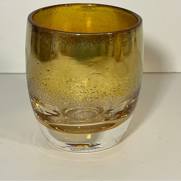 Two Glassy Baby Stay Gold Votive Holders - Picture 4 of 16